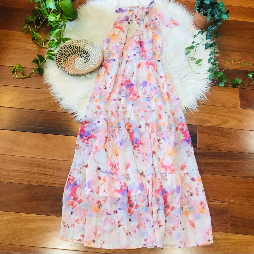New🌿Made In Italy Falter Maxi Dress